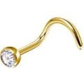 Nostril Stud Titanio Dorado