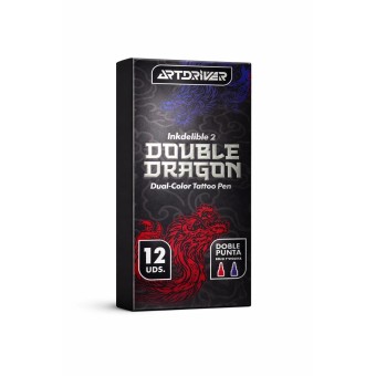INKDELIBLE 2 – Rotulador de Tatuaje Doble Punta Double Dragon