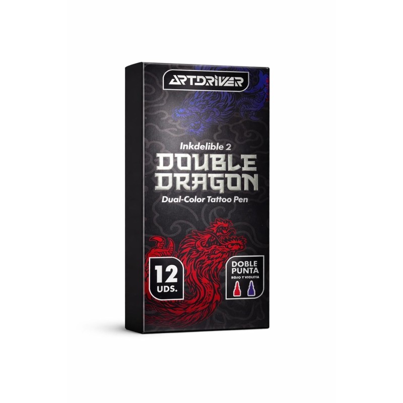 INKDELIBLE 2 – Rotulador de Tatuaje Doble Punta Double Dragon