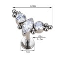 Labret Titanio Cluster 3 Circonitas