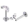 Labret Titanio Media Luna Circonitas