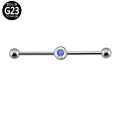 Barra Industrial Titanio Anodizada Circonita Engastada