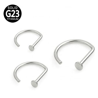 Anillo Nariz Forma de D Titanio