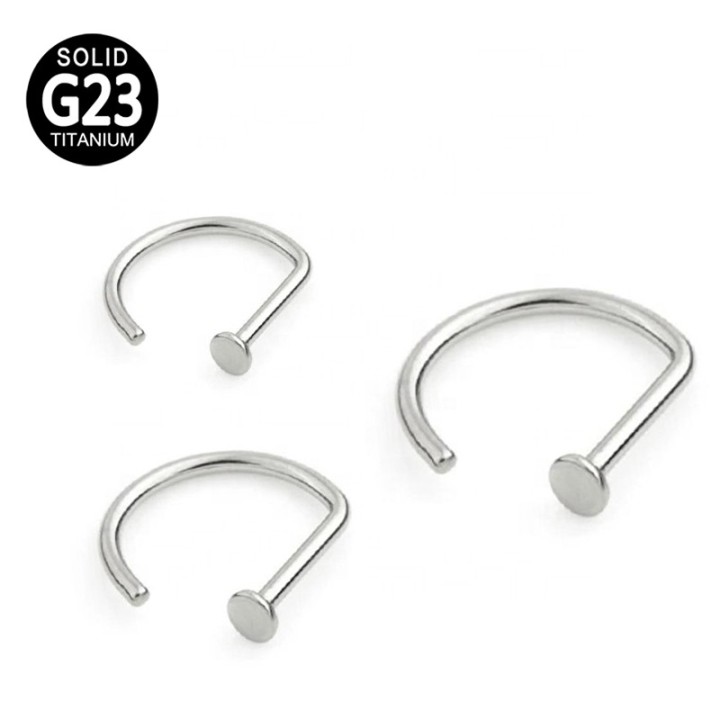Anillo Nariz Forma de D Titanio