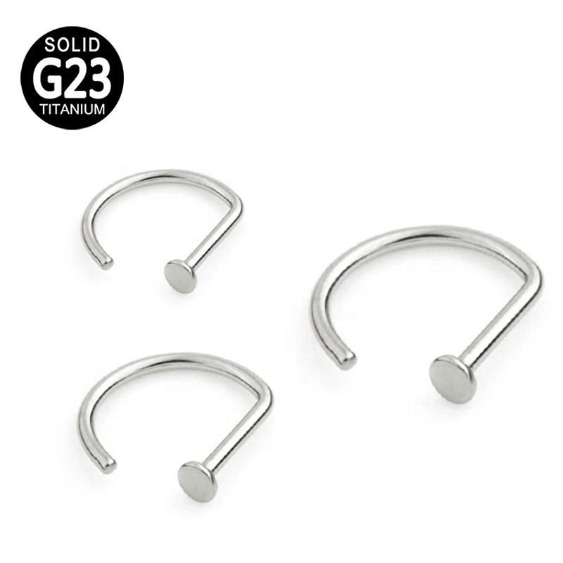 Anillo Nariz Forma de D Titanio