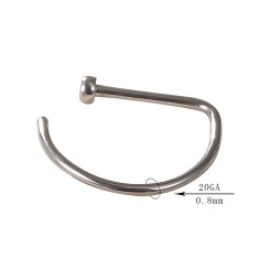 Anillo Nariz Forma de D Titanio