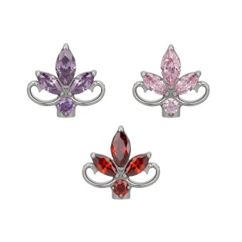 Flor de Loto con Circonita Titanio