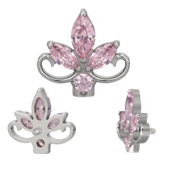 Flor de Loto con Circonita Titanio